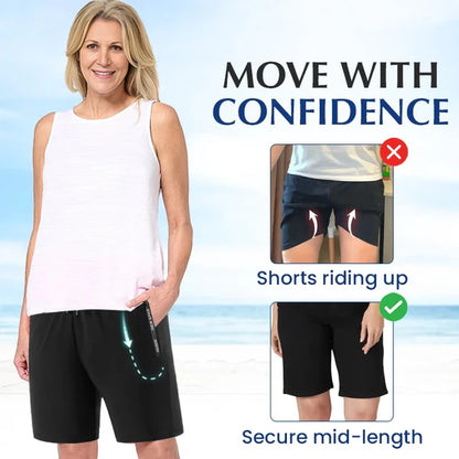💝LAST DAY BUY 2 GET 1 FREE - Each Only Rs.699!!💝Women's Ice Silk Quick Drying Stretch Shorts