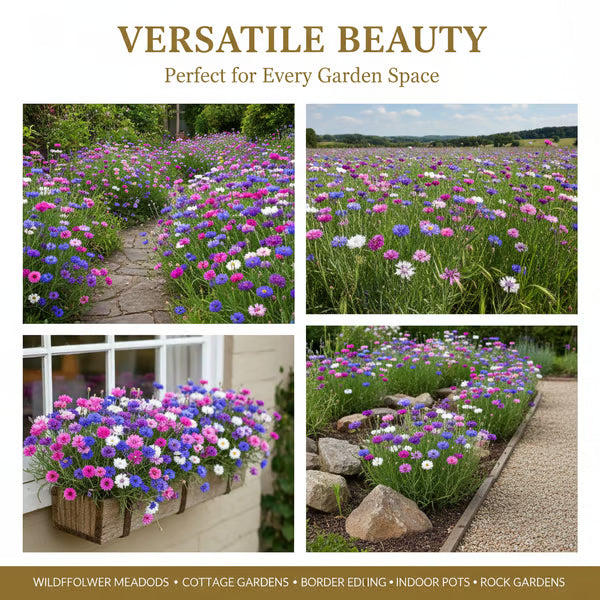 💫🌸BUY 1 GET 1 FREE |🌱 Premium Quality Cornflower Seeds – The “Unstoppable” Wildflower That Grows Everywhere + FREE Plant Growth Supplement