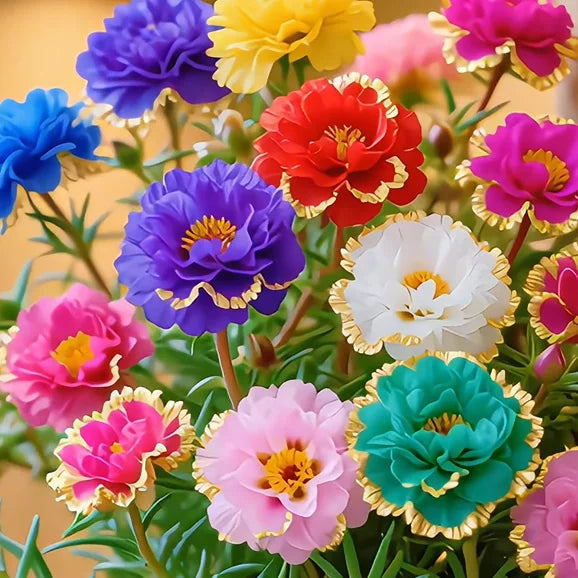 🔥Buy 1 Get 1 Free🔥🌸Golden Lace Portulaca🌸✨ Brilliant Double Blooms for Effortless Summer Color