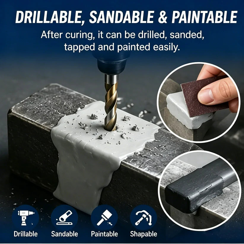 Steel Reinforced Epoxy Repair Putty — Universal Glue for Metal, Wood, Plastic - Buy 1 Get 1 free