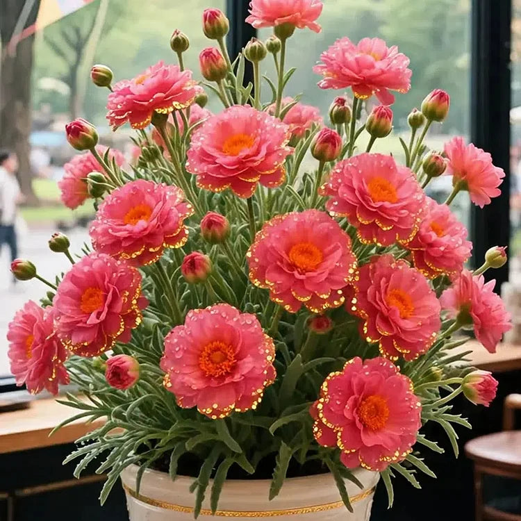 🔥Buy 1 Get 1 Free🔥🌸Golden Lace Portulaca🌸✨ Brilliant Double Blooms for Effortless Summer Color