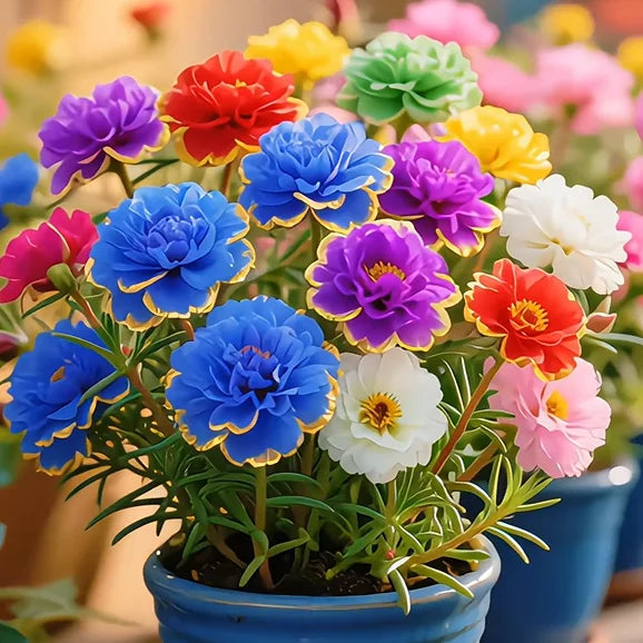 🔥Buy 1 Get 1 Free🔥🌸Golden Lace Portulaca🌸✨ Brilliant Double Blooms for Effortless Summer Color