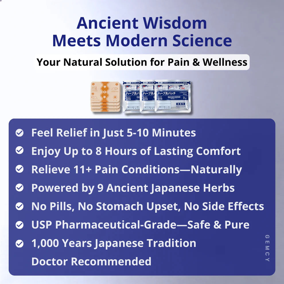 🌟Buy 1 Get 1 FREE! 🌟 Japanese 9-Herble Pain Relief Patches – Natural Heat Therapy for Aches & Stiffness | Stick It Where It Hurts! 💆‍♀️