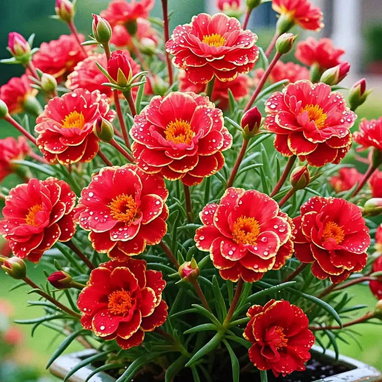 🔥Buy 1 Get 1 Free🔥🌸Golden Lace Portulaca🌸✨ Brilliant Double Blooms for Effortless Summer Color