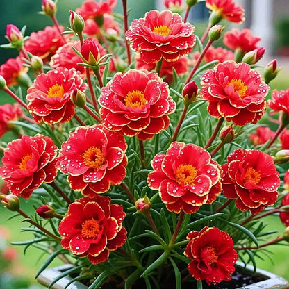 🔥Buy 1 Get 1 Free🔥🌸Golden Lace Portulaca🌸✨ Brilliant Double Blooms for Effortless Summer Color