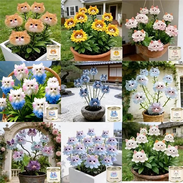 🐱Magical plants! Cat's eye dazzling series✨Cat’s Eye flower Bulbs🌸Buy 3 Get 1 Free🌸With Plant Growth Supplement