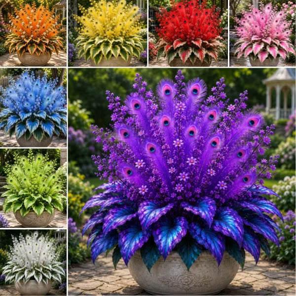 🏠🤗 Peacock Flame Hosta Bulbs💥 Stunning Colors That Brighten Any Space🔥Buy 6 Get 6 Free Bulbs🔥