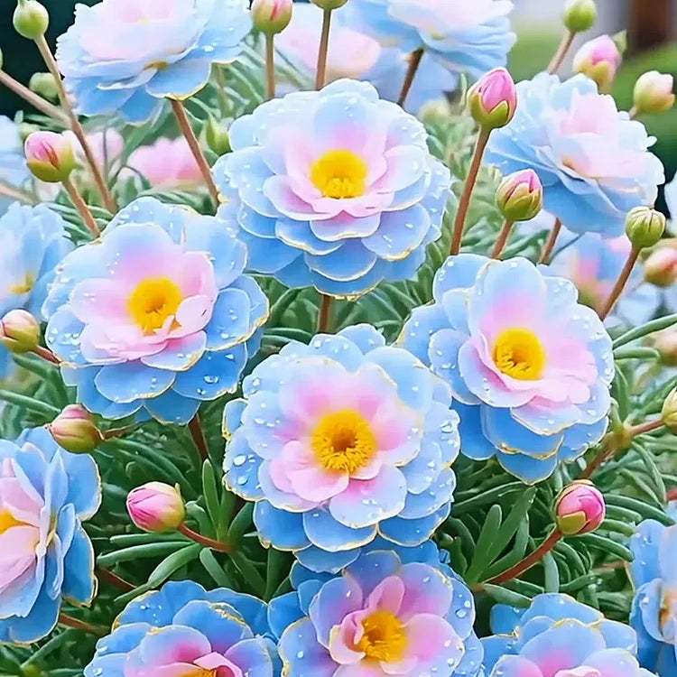 🔥Buy 1 Get 1 Free🔥🌸Golden Lace Portulaca🌸✨ Brilliant Double Blooms for Effortless Summer Color