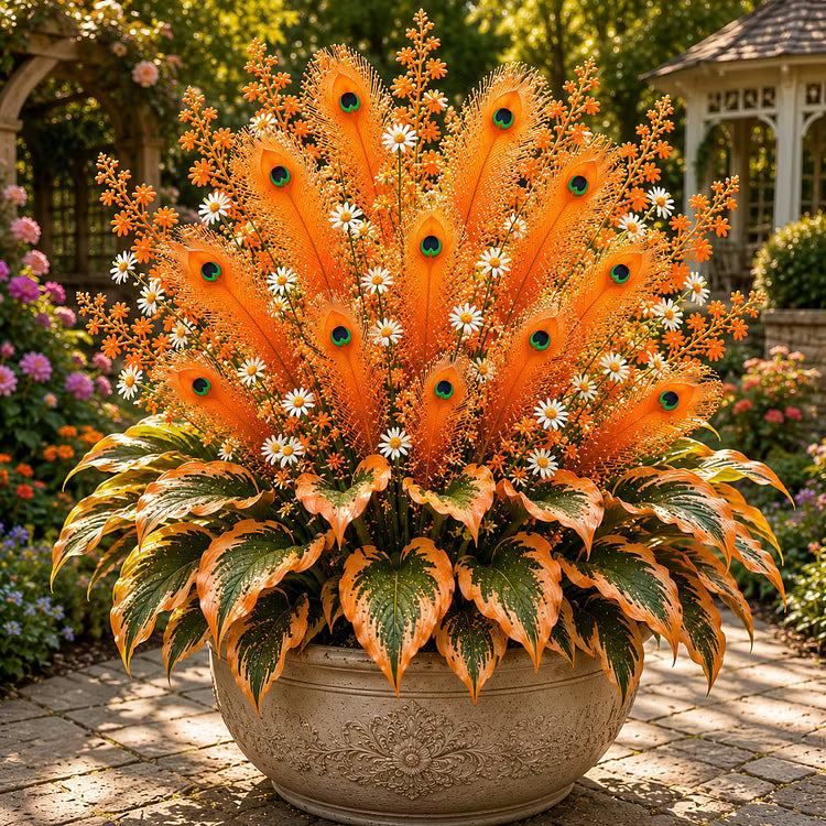 🏠🤗 Peacock Flame Hosta Bulbs💥 Stunning Colors That Brighten Any Space🔥Buy 6 Get 6 Free Bulbs🔥