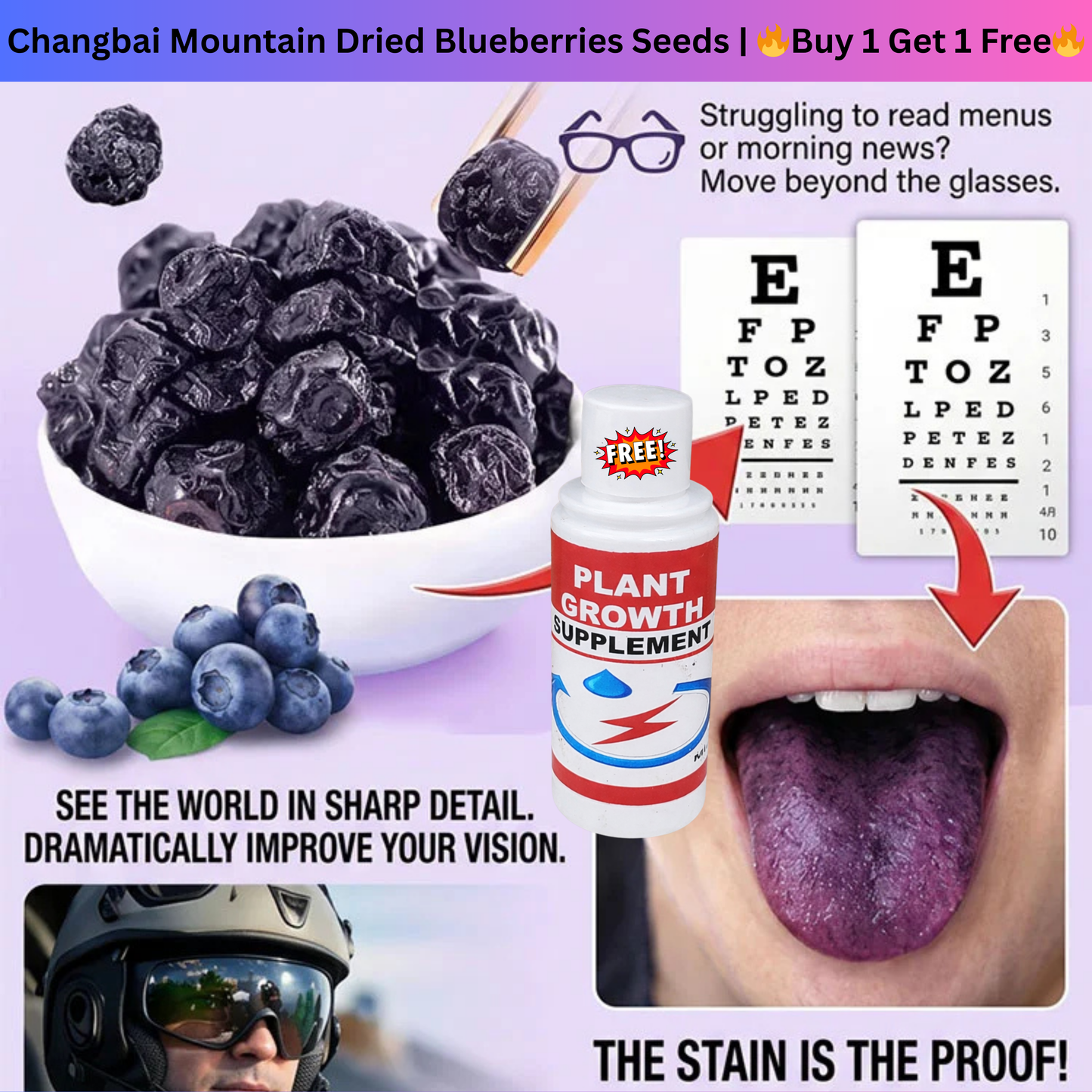 🔥Buy 1 Get 1 Free🔥[Anti-Cancer and Heart Protection] Changbai Mountain Dried Blueberries Seeds – With Plant Growth Supplement Free