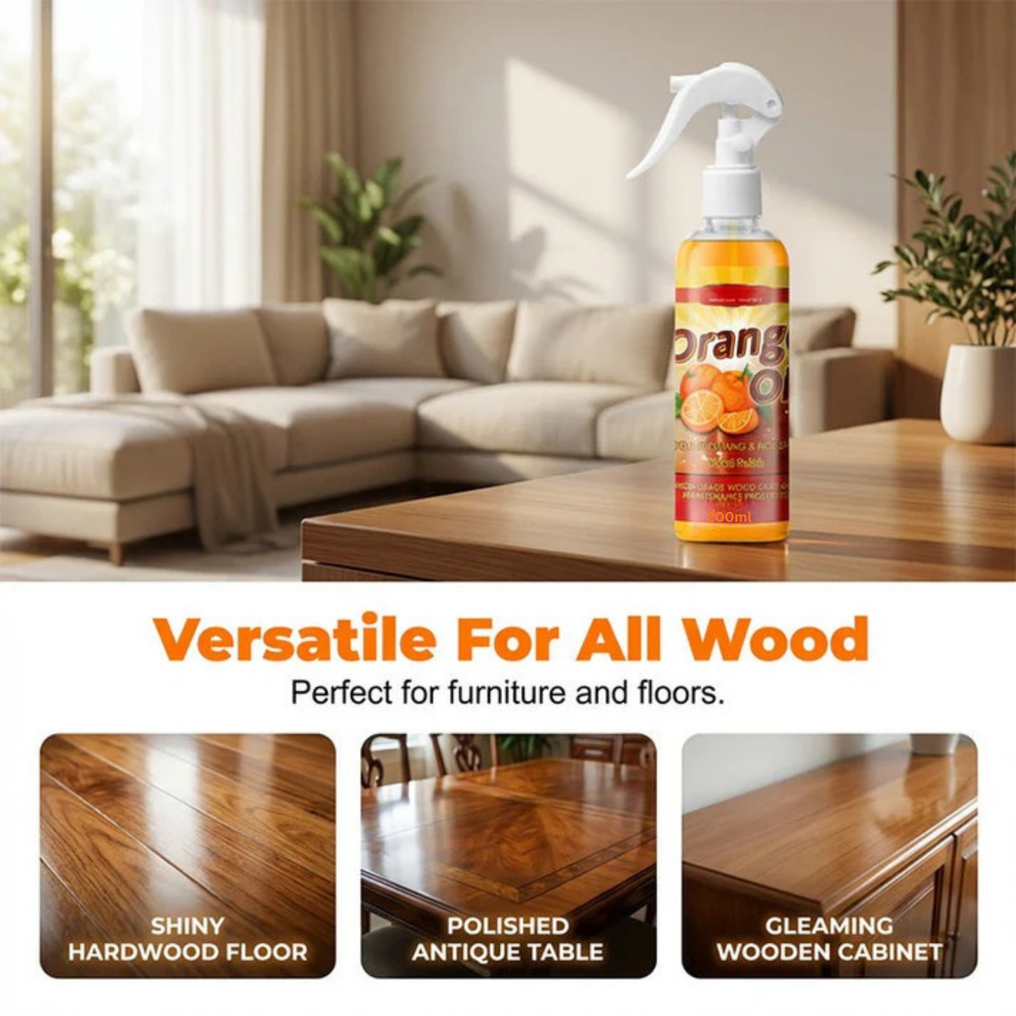🔥Buy 1 Get 1 Free🔥✨Quick-Dry & Anti-Crack Nourishing Wood Care – Cleans, Restores Shine & Removes Scratches! 🧹