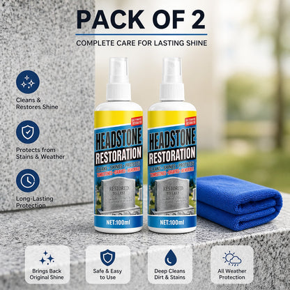 Headstone Restoration & Cleaning Spray (Pack Of 2)