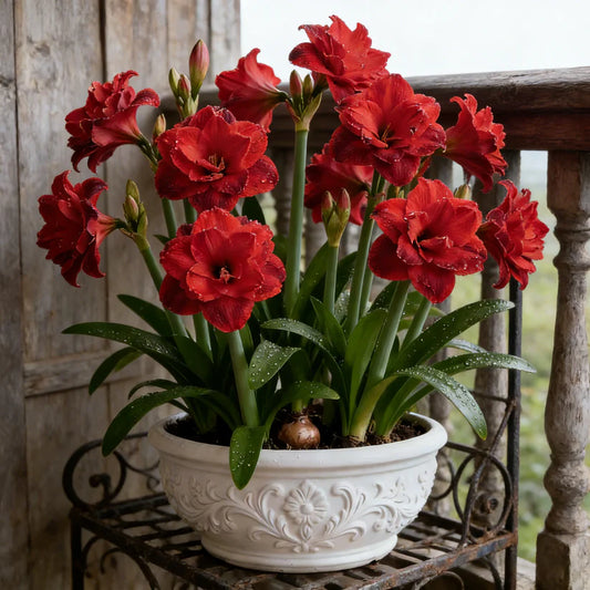 🌺 One Hippeastrum Bulbs, One Stunning Giant Bloom💥🏠🔥Buy 1 Get 1 Free🔥