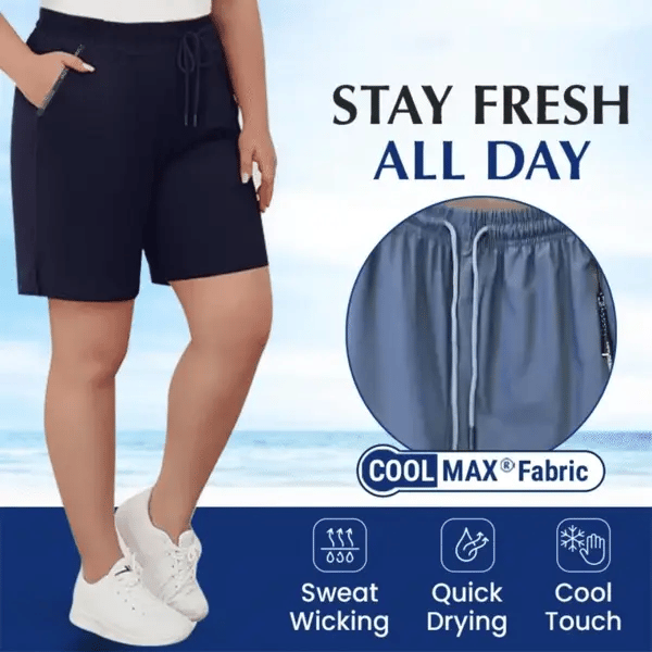 💝LAST DAY BUY 2 GET 1 FREE - Each Only Rs.699!!💝Women's Ice Silk Quick Drying Stretch Shorts