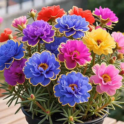 🔥Buy 1 Get 1 Free🔥🌸Golden Lace Portulaca🌸✨ Brilliant Double Blooms for Effortless Summer Color