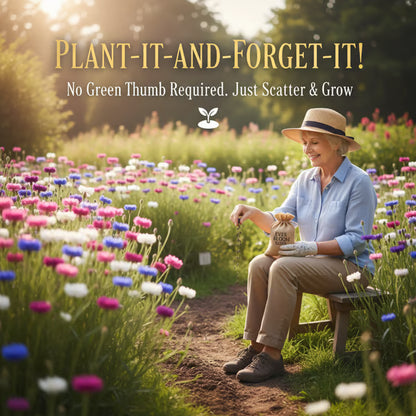 💫🌸BUY 1 GET 1 FREE |🌱 Premium Quality Cornflower Seeds – The “Unstoppable” Wildflower That Grows Everywhere + FREE Plant Growth Supplement