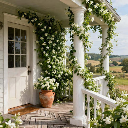 ✨ Midnight Perfume Series Seeds : Pure White Jasmine – Your Soft Night Bloom Scent🌿❄️🌸Buy 1 Get 1 Free🌸
