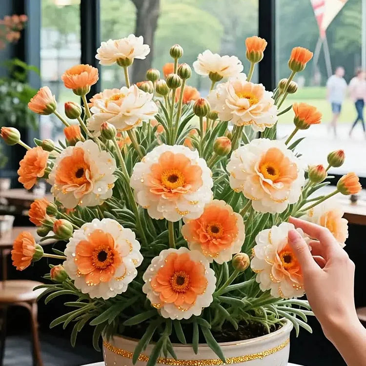 🔥Buy 1 Get 1 Free🔥🌸Golden Lace Portulaca🌸✨ Brilliant Double Blooms for Effortless Summer Color