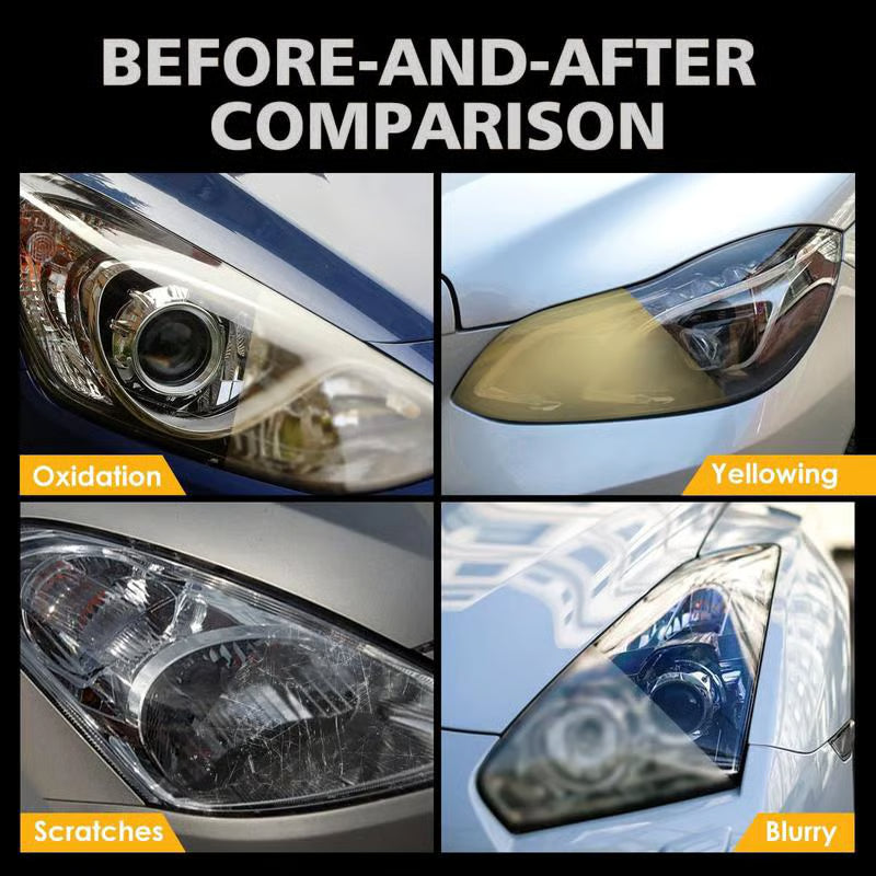 💡 Car Headlight Cleaning & Restoration Agent – Scratch Remover, UV Protection & Anti-Yellowing 🚗 BUY 1 GET 1 FREE 🚗