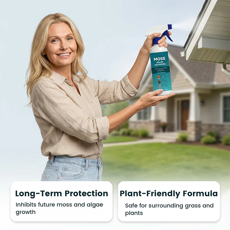 💧BUY 1 GET 1 FREE💧🌧️ Multi-surface moss and algae cleaner spray – Spray, rinse and watch it shine! 🏠✨ Effective against moss, gentle on plants – a cleaner roof in minutes. 🌿💧
